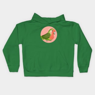 Cute Rosy-faced Lovebird Kids Hoodie